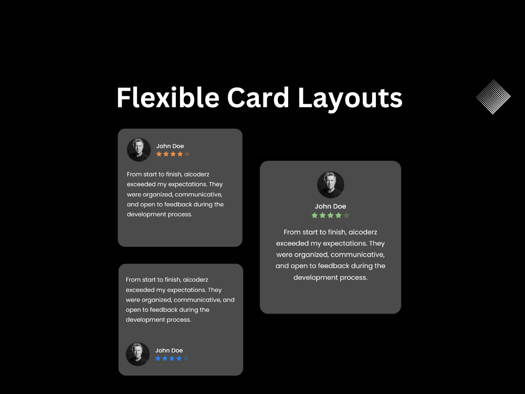 Flexible Multiple Card Layouts