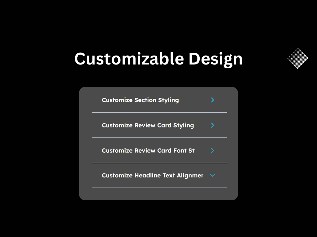 Customize section & Card background, text fonts/colors etc.