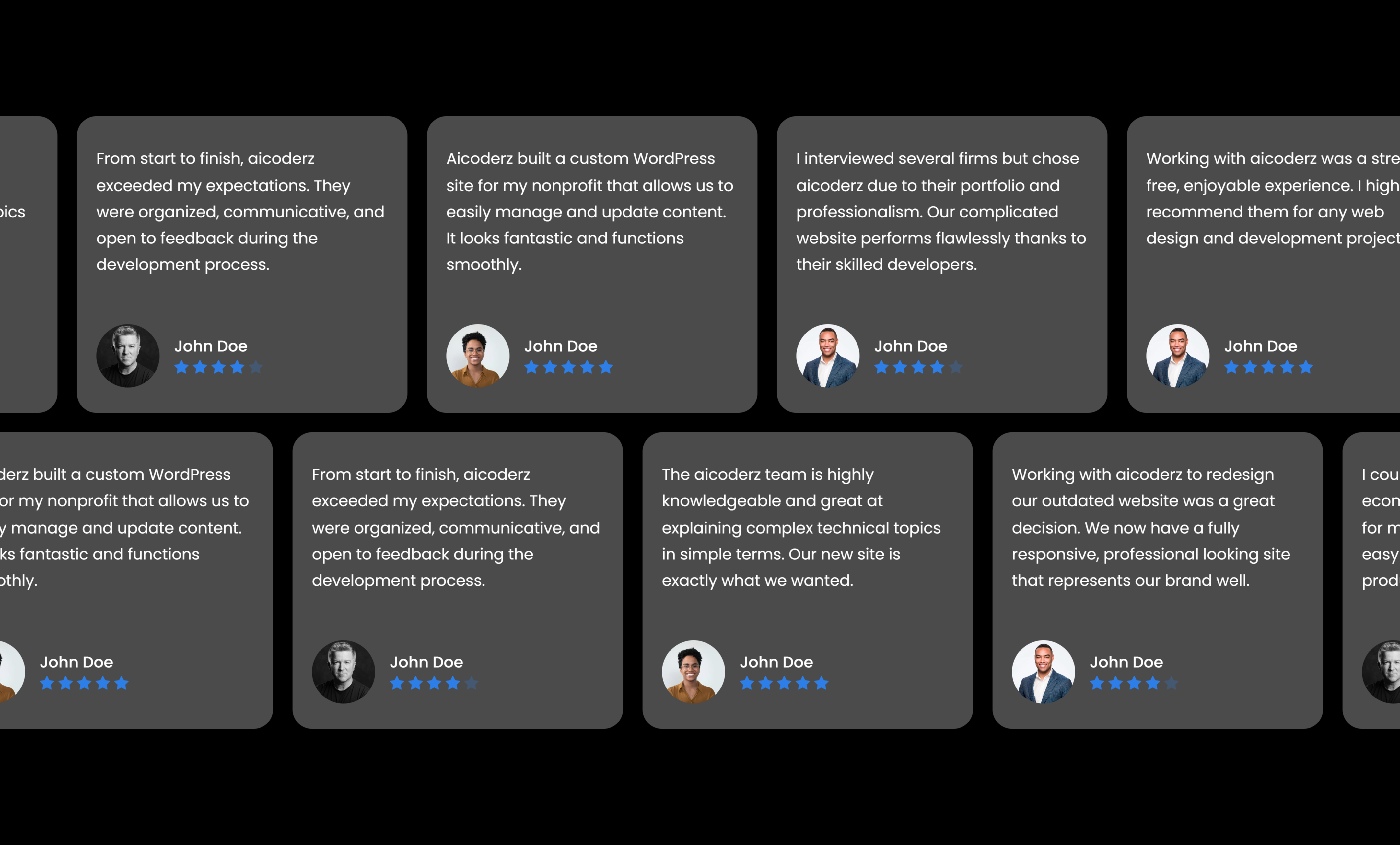 Feature unlimited customer reviews and testimonials for maximum impact.